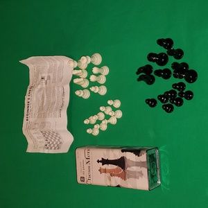 Halsam Plastic Chess Men Chess Set Vintage